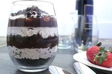 Oreo Cheesecake Parfait for Two. Oreo cheesecake meets ganache in this romantic parfait for two.