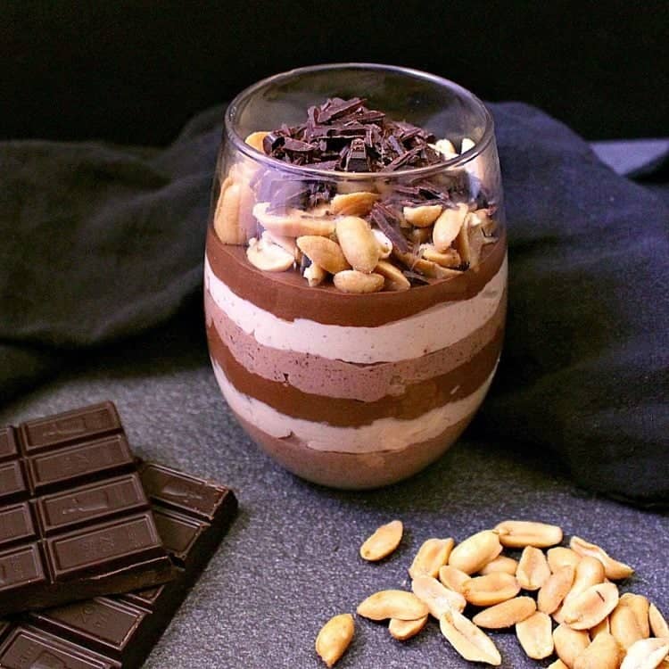 This Low Carb Peanut Butter Cup Cheesecake Parfait tops the cake with it's perfect texture, amazing flavour, romantic disposition and beautiful layers.