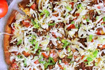 This delicious Low Carb Taco Pizza brings two traditionally high carb favourites together to create an epic guilt free meal.