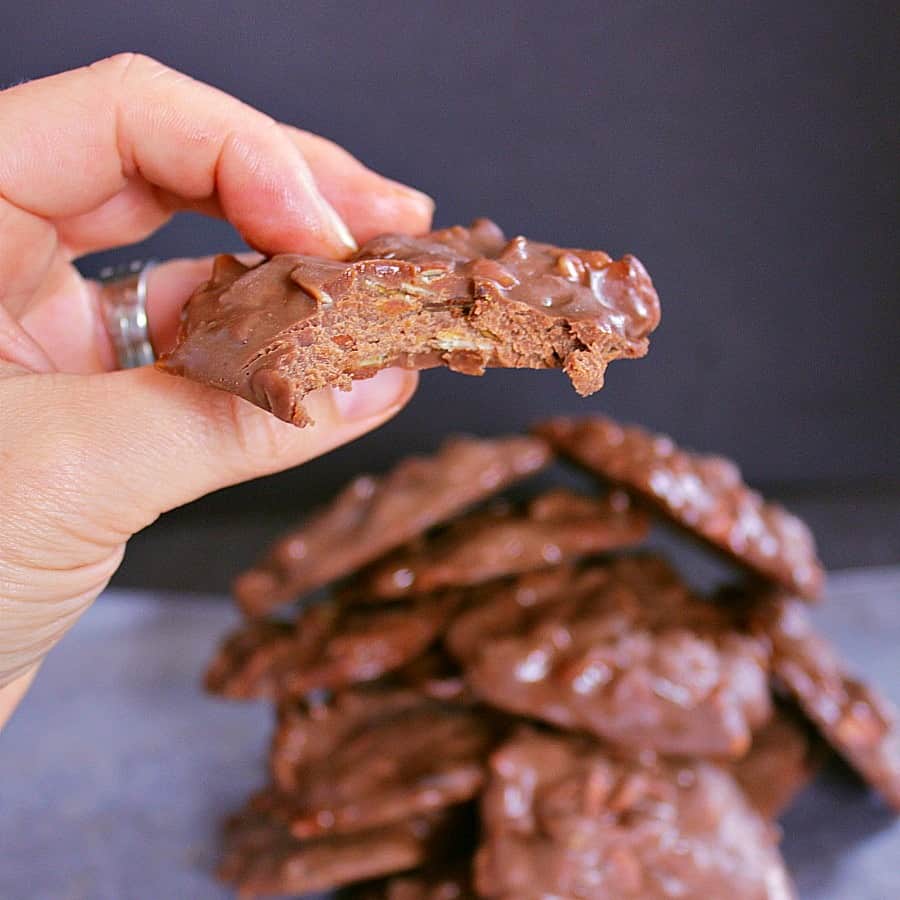 Low Carb No Bake Cookies Peanut Butter Chocolate Freezer Cookies