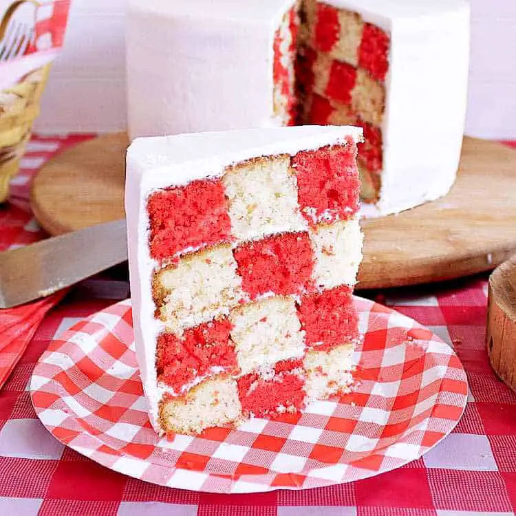 Impress your friends and family with this deceivingly easy keto Super Cool Picnic Party Cake that is perfect for birthday parties or picnic themed barbecues.