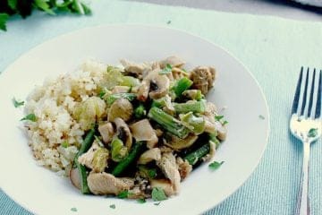 Perfect for busy weeknights, this quick and easy Low Carb Turkey a la King is loaded with flavour and pairs great with cauliflower rice or low carb breads.