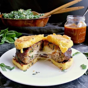 Amplify burger night with these incredibly delicious Low Carb Burgers stuffed with prosciutto and bocconcini. Every bite is like finding treasure!