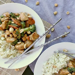 low carb peanut chicken feature