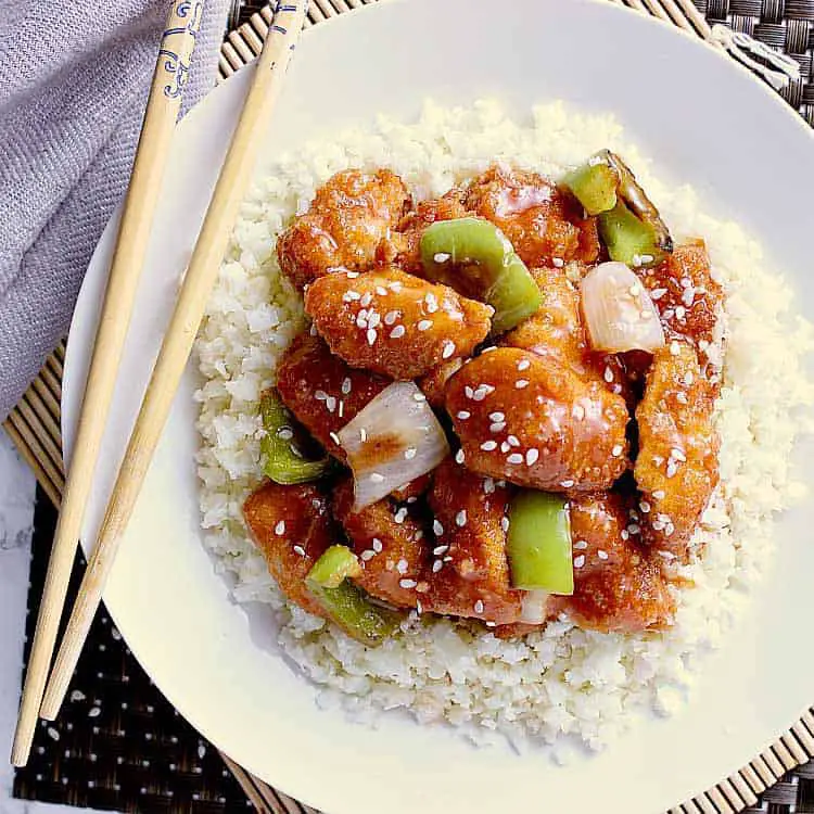 keto sweet and sour chicken feature