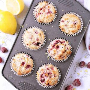Keto raspberry muffins.