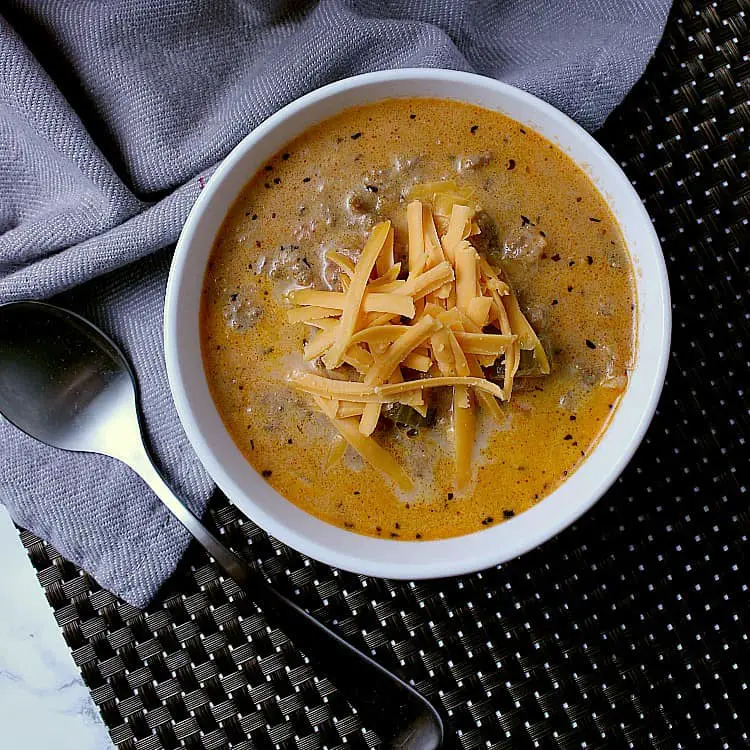 Keto Cheeseburger Soup- Ideas for Low Carb Dinner