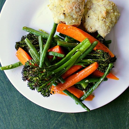 Roasted Broccolini, Green Beans, and Carrots