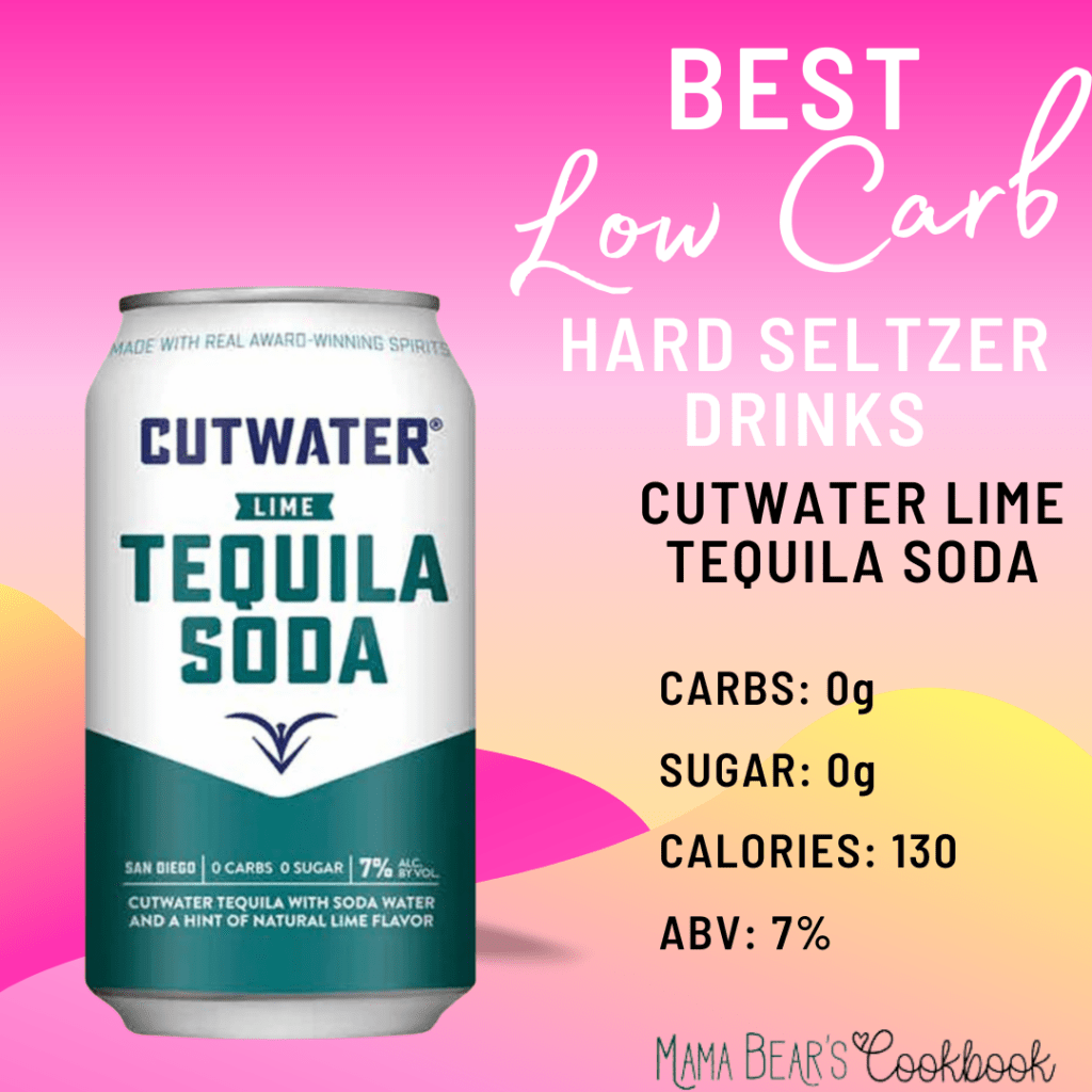 Cutwater Lime Tequila Soda- Best Low Carb Seltzer Drinks
